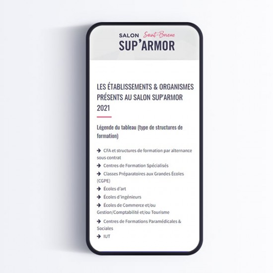 Les établissements & organismes présents au salon Sup'armor 2021